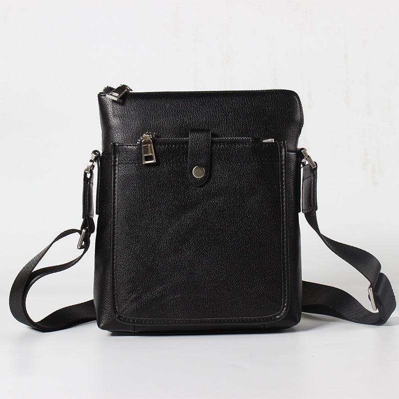 2021 new leather bag bag men leisure Xiekua Baotou cowhide buffalo portable business bag - melvincucci