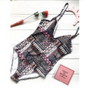 2021 New One-Piece Floral Printed Swimsuit Bathing Suit Swimwear Beachwear For Women - melvincucci