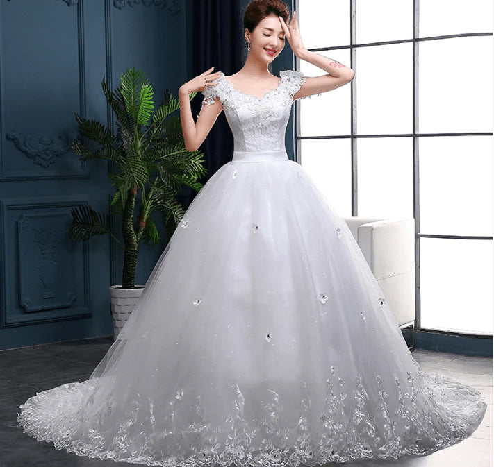 2021 new wedding dress long tail wedding dress bride dress wedding dress - melvincucci