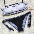 2021 Sexy Strapless Bikini set swimsuit Women strapless Swimwear tie side bikini bottom Bathing Suit Beachwear swim suit - melvincucci