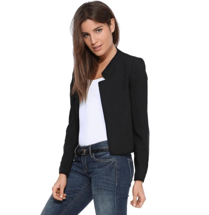 2021 Spring Autumn New Fashion Women's Short Blazer Coat Candy Color Casual Suit Blazer and Jacket Solid Slim Female Blazers - melvincucci