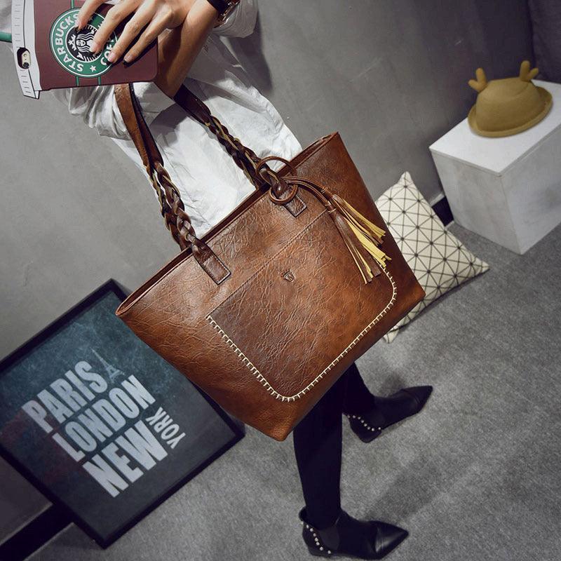 2022 Large Capacity Women Bags Shoulder Tote Bags Bolsos New Women Messenger Bags With Tassel Famous Designers Leather Hand Bags - melvincucci