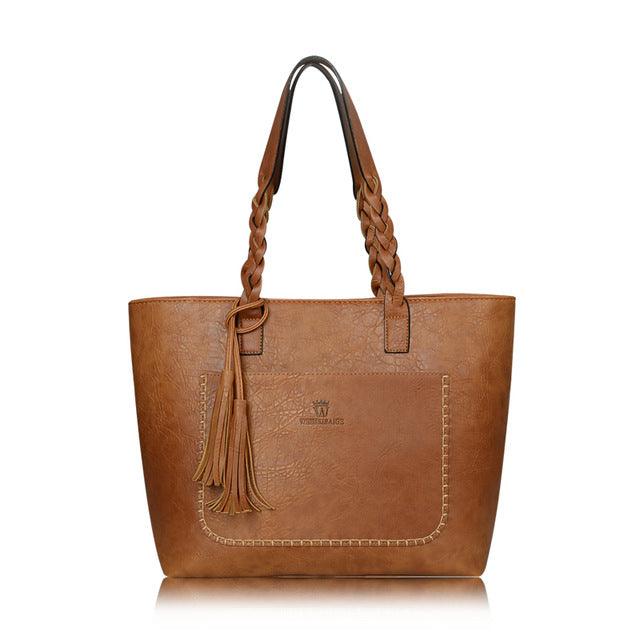 2022 Large Capacity Women Bags Shoulder Tote Bags Bolsos New Women Messenger Bags With Tassel Famous Designers Leather Hand Bags - melvincucci
