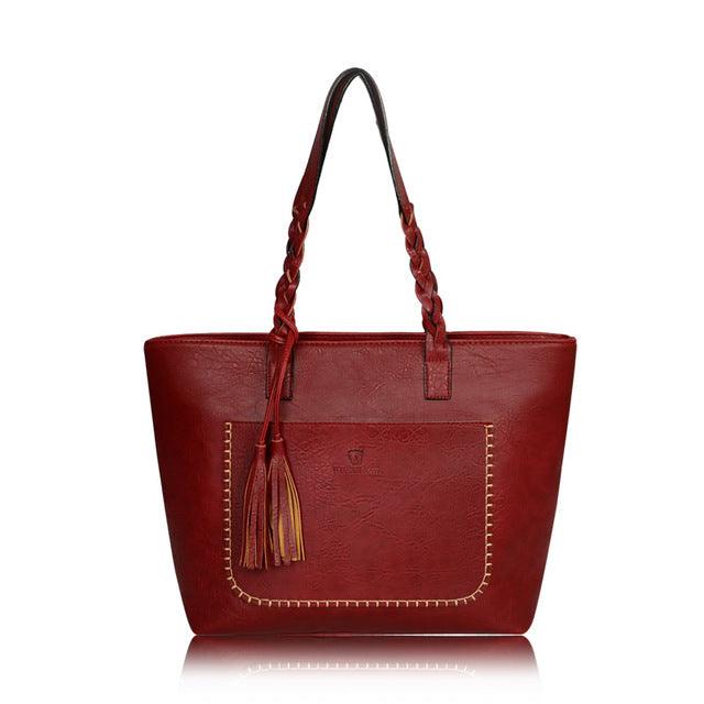 2022 Large Capacity Women Bags Shoulder Tote Bags Bolsos New Women Messenger Bags With Tassel Famous Designers Leather Hand Bags - melvincucci