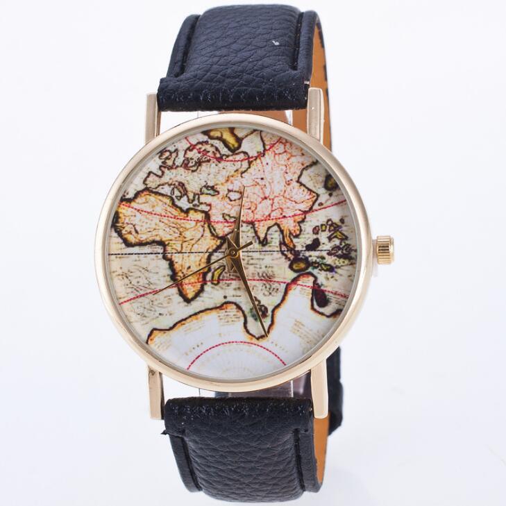Vintage Earth World Map Watch - melvincucci