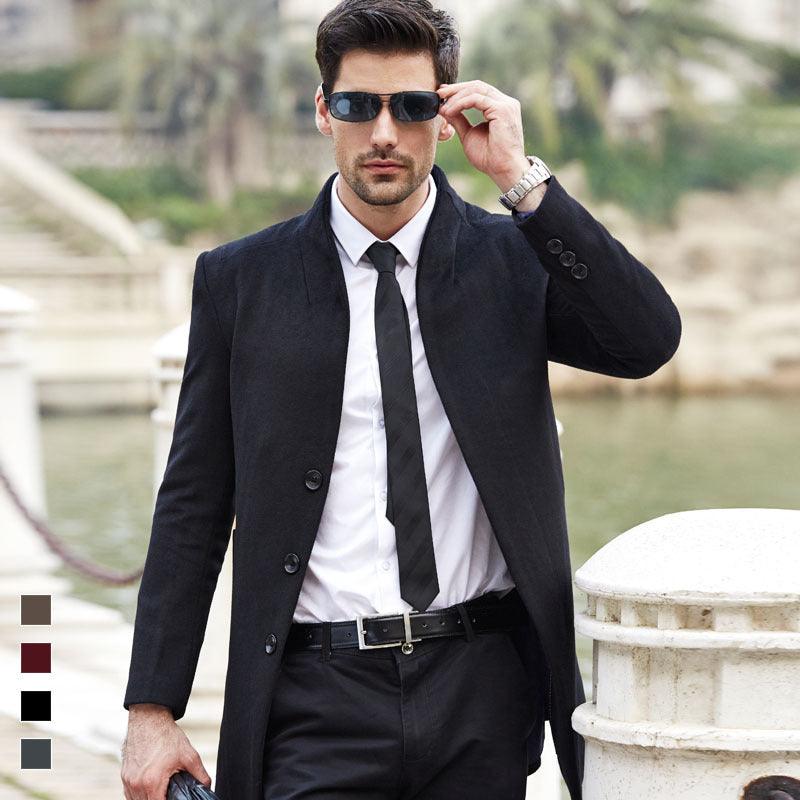 Men's woolen coat for fall and winter - melvincucci