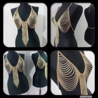Chest Chain Tassel Body Chain - melvincucci