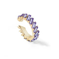 Multicolor glass diamond C-shaped earrings - melvincucci