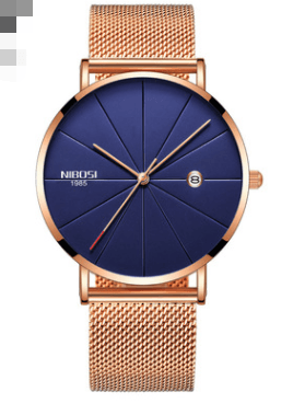 Nibosi cross border e-commerce, European and American men and women fashion trend micro business watch lovers net with leisure quartz watch - melvincucci