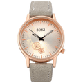 Simple temperament elegant fashion flower trend Korean student belt big dial watch - melvincucci