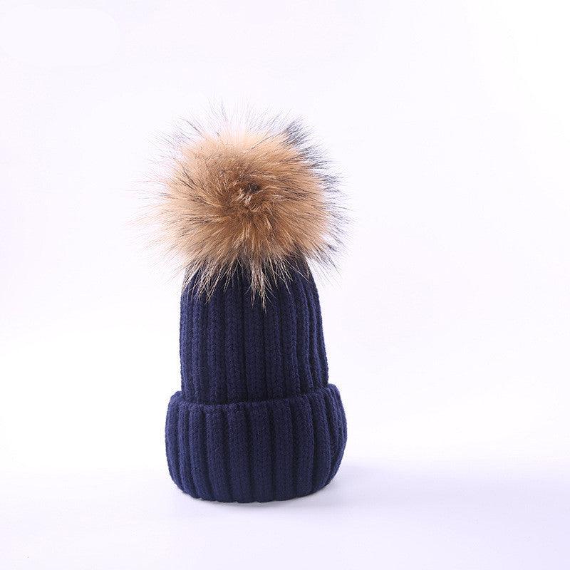 Autumn and winter new scorpion hair ball children's wool hat - melvincucci