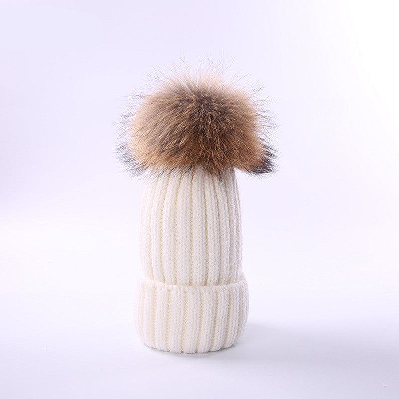 Autumn and winter new scorpion hair ball children's wool hat - melvincucci