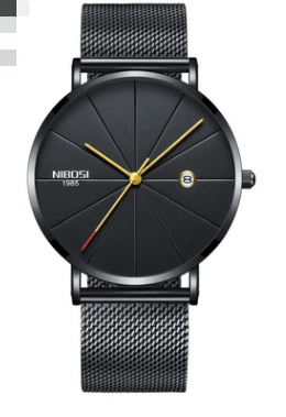 Nibosi cross border e-commerce, European and American men and women fashion trend micro business watch lovers net with leisure quartz watch - melvincucci