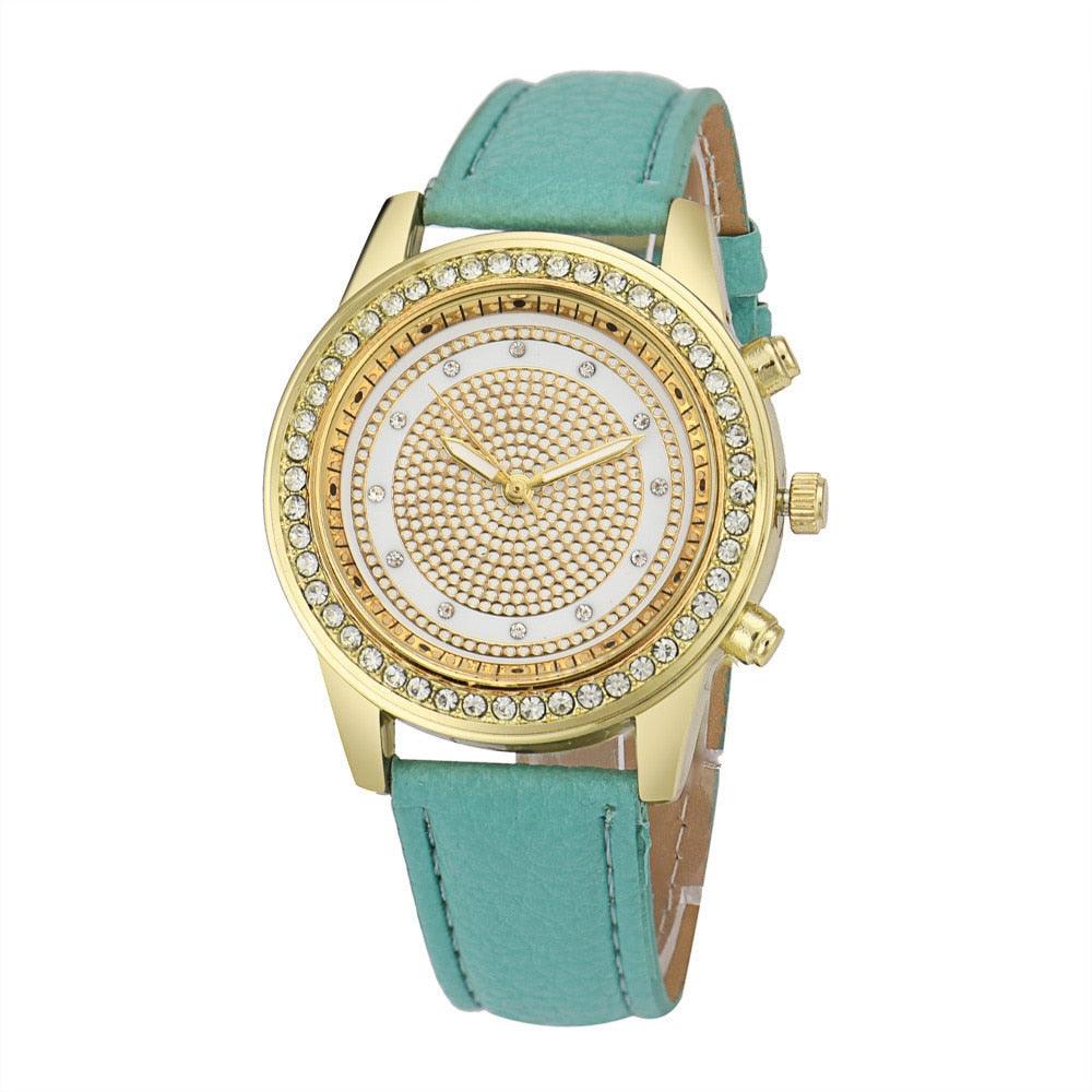 New Women Bracelet Wristwatch ladies Crystal Geneva Watches Fashion Stainless Steel Quartz Wristwatches - melvincucci