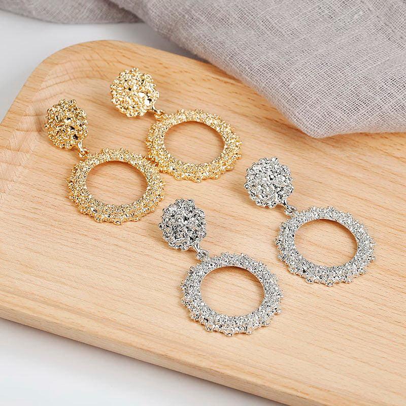 European And American Style Metal Round Earrings - melvincucci