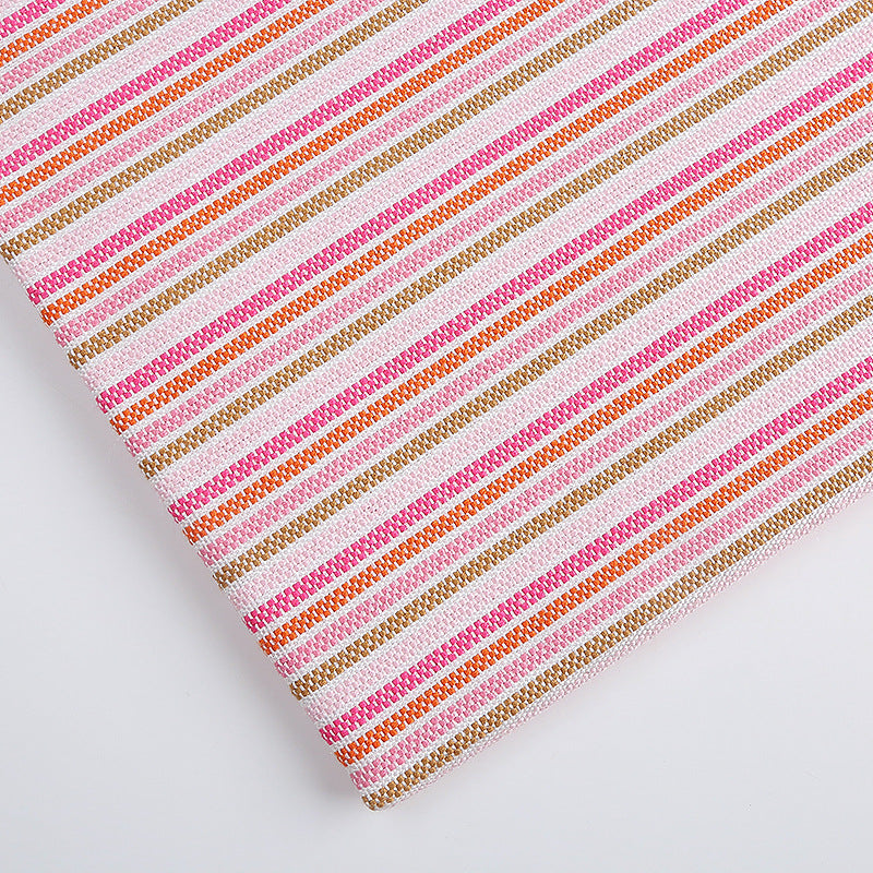 Colored Stripe Coated Ethnic Fabric