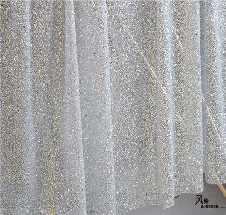 Wedding Dress Silver Bronzing Sequin Fabric - melvincucci