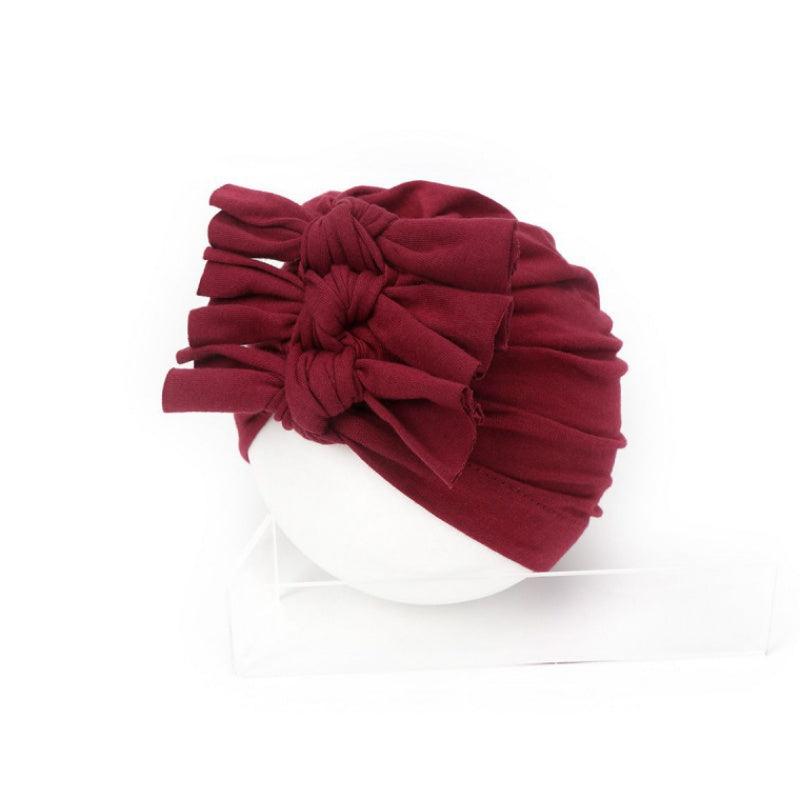 Pleated bowknot baby hat - melvincucci