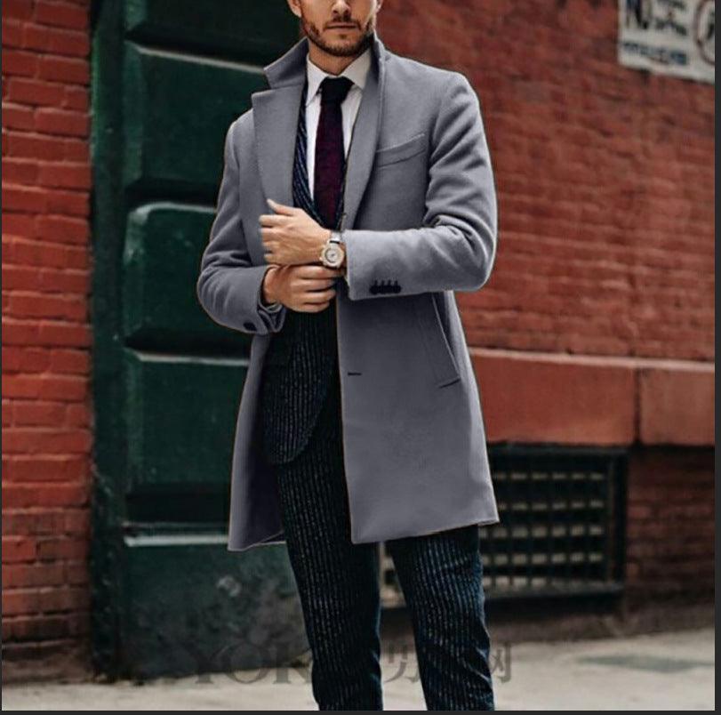 Men's mid-length double-sided woolen coat - melvincucci