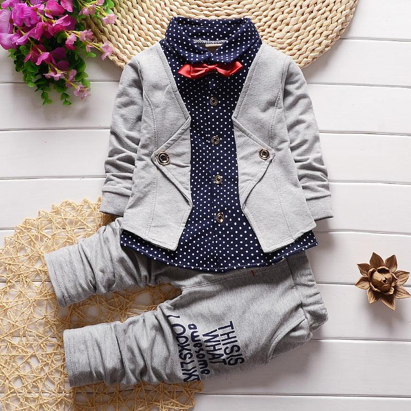 Children's Children's Suit Bow tie Sweater Small Trousers - melvincucci