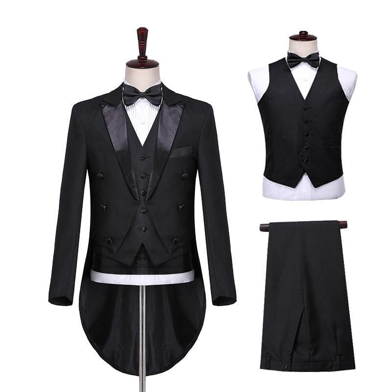 Fashionable Male Magician Black And White Light Tuxedo - melvincucci