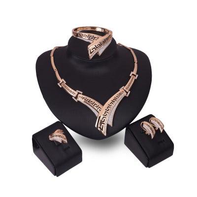 Four piece earring necklace bracelet - melvincucci