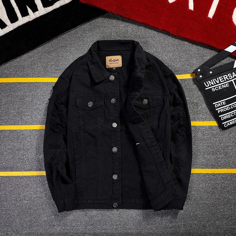 Ripped denim jacket for men - melvincucci