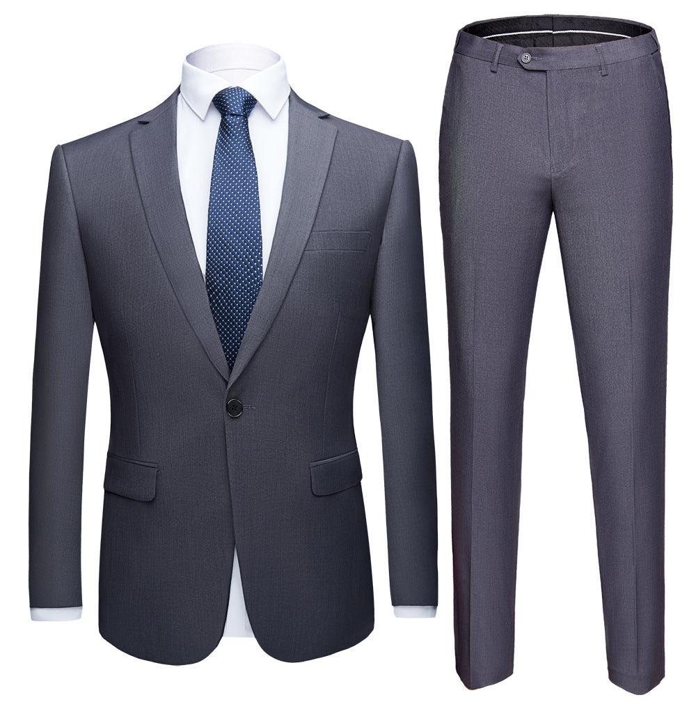 Solid Color 2-piece Small Suit Suit - melvincucci