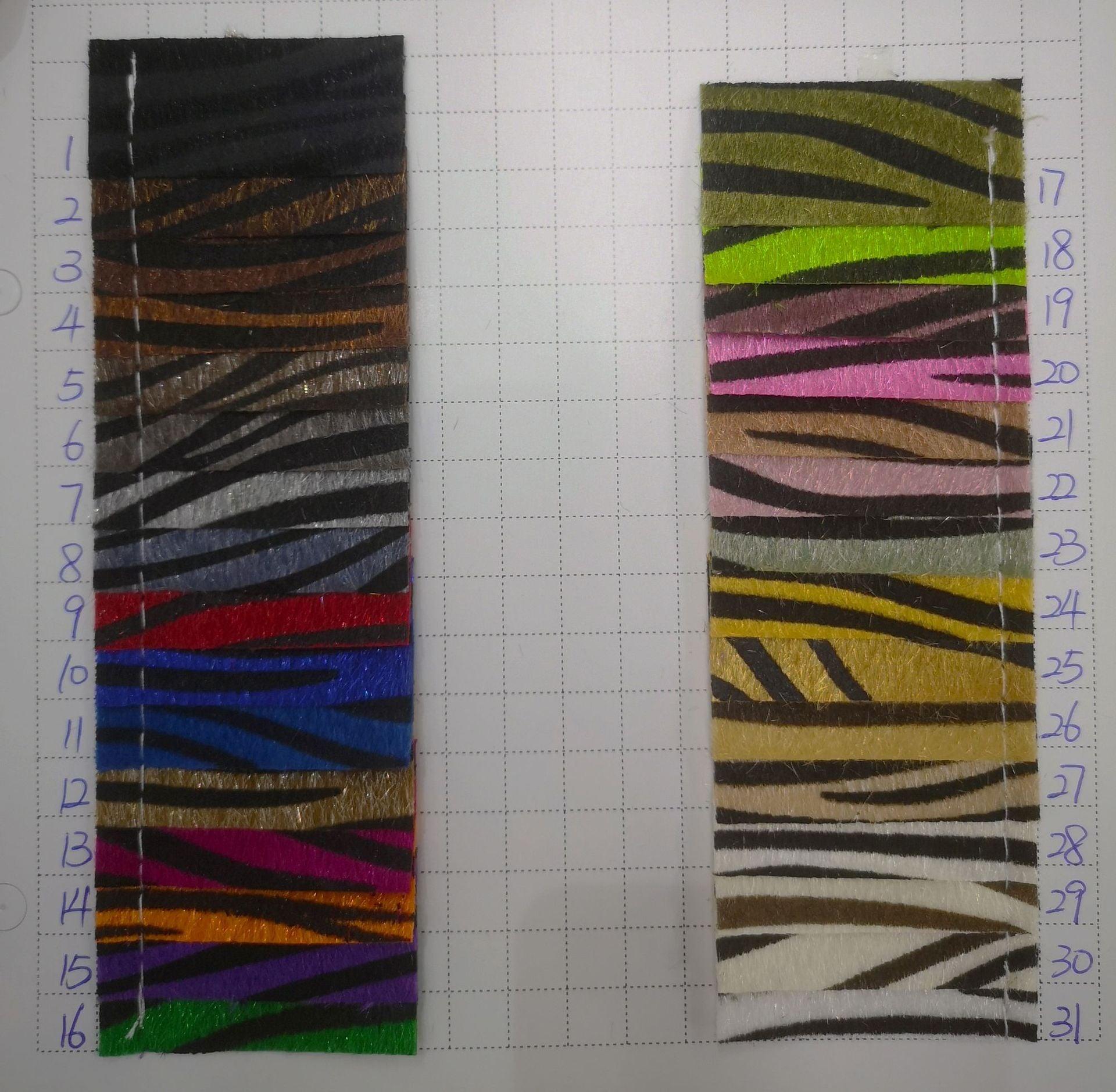 Faux Horsehair Zebra Leather Printed Fabric - melvincucci