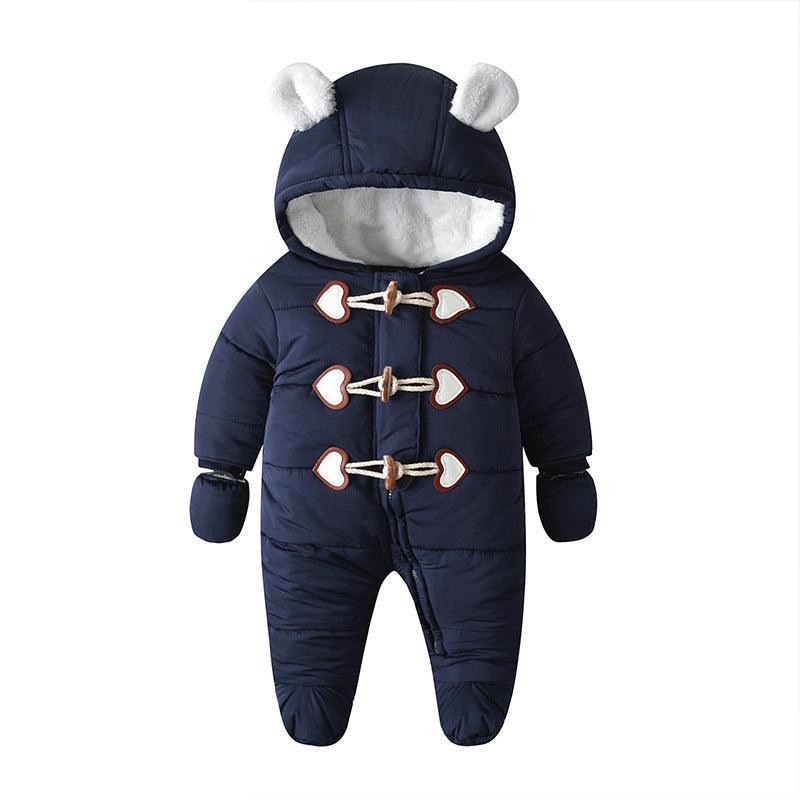 Baby Winter Clothes One-piece Thick Quilted Plus Velvet Warm Baby Cotton-padded Clothes - melvincucci
