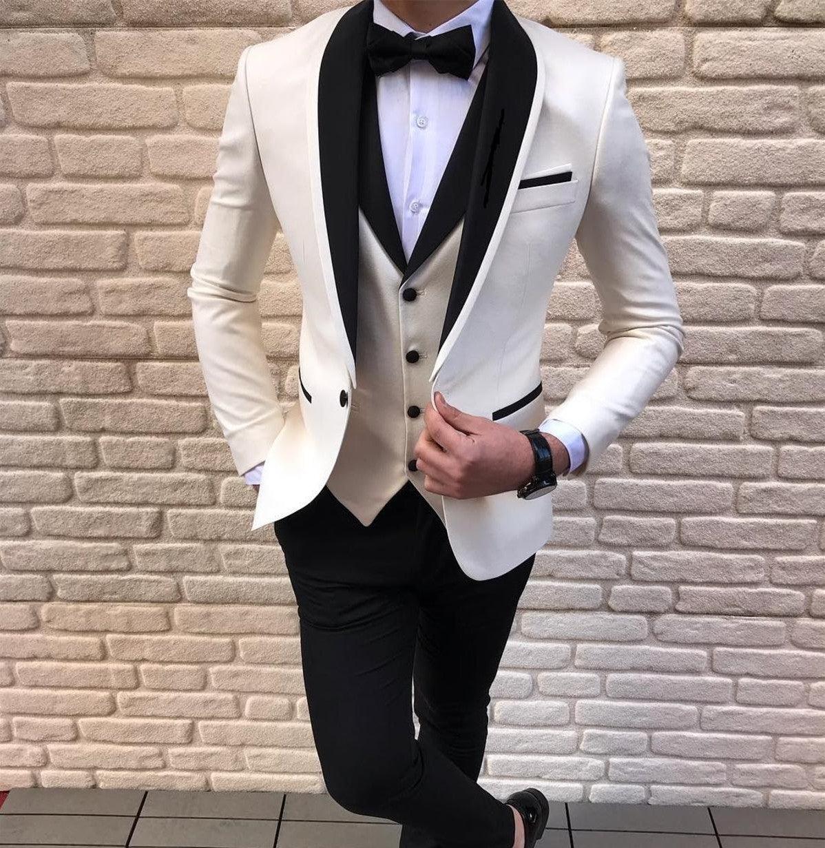 New Men's Suit Three Piece Business Suit - melvincucci