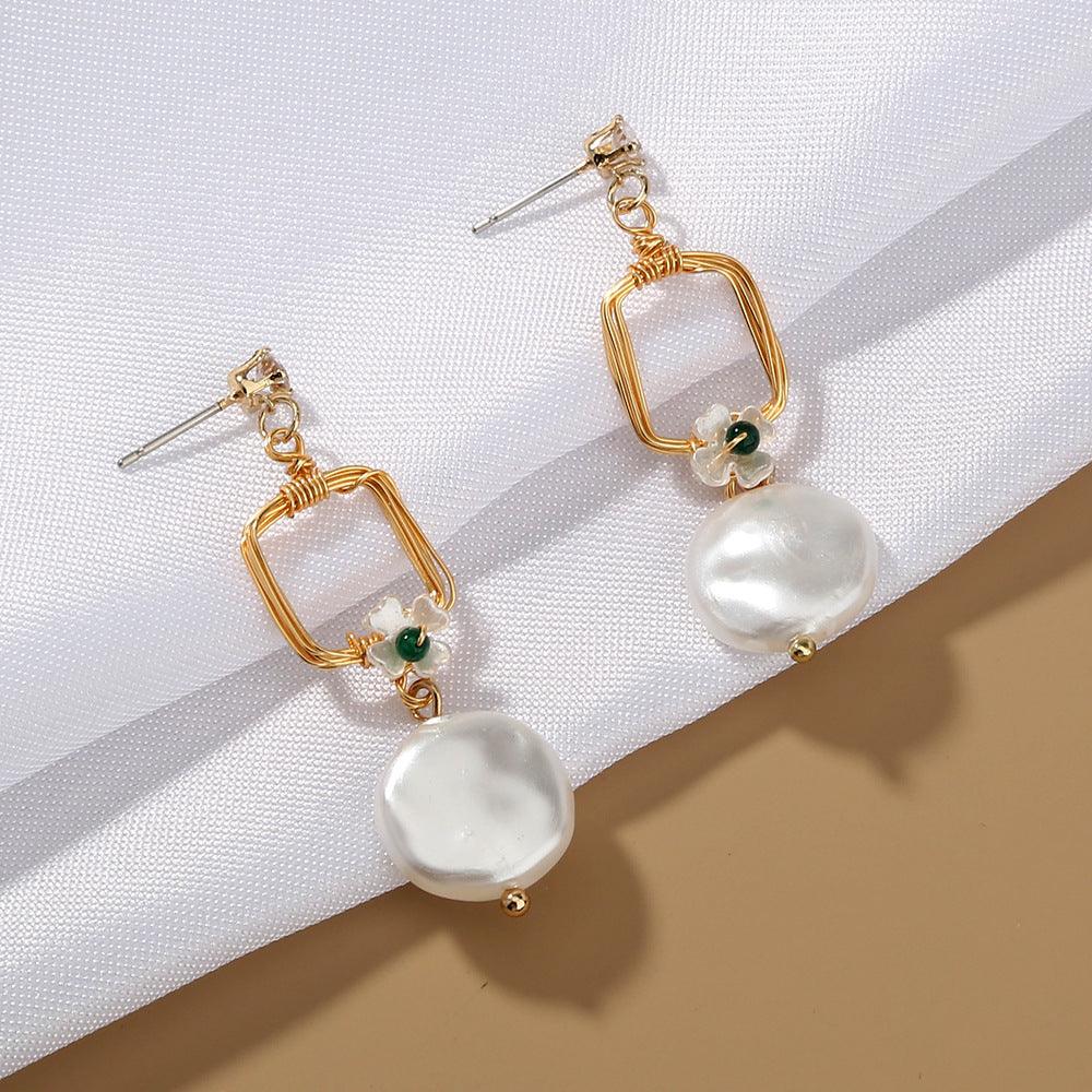 Fashion Women's Pearl Earrings Pendant Necklace - melvincucci
