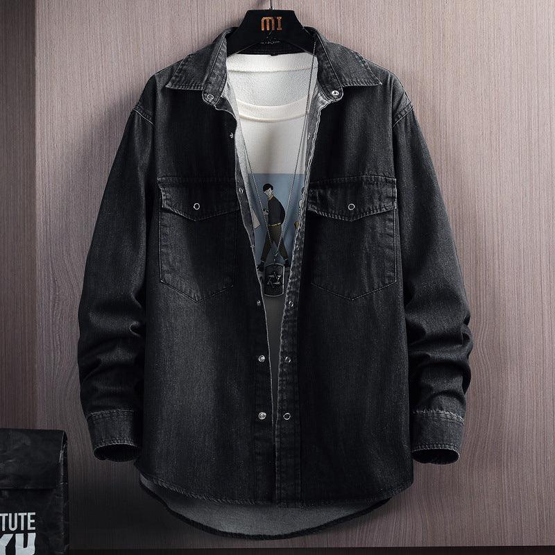 Denim Shirt Men Summer Thin Ins Long Sleeve - melvincucci