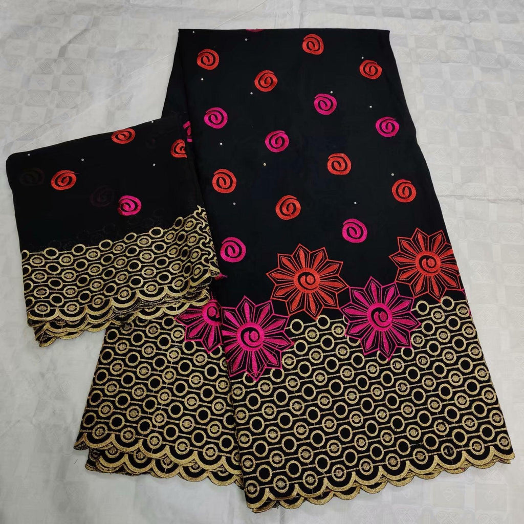 Cotton Dress Fabric, Clothing Accessories, Multi-color Wedding Embroidered Fabric - melvincucci