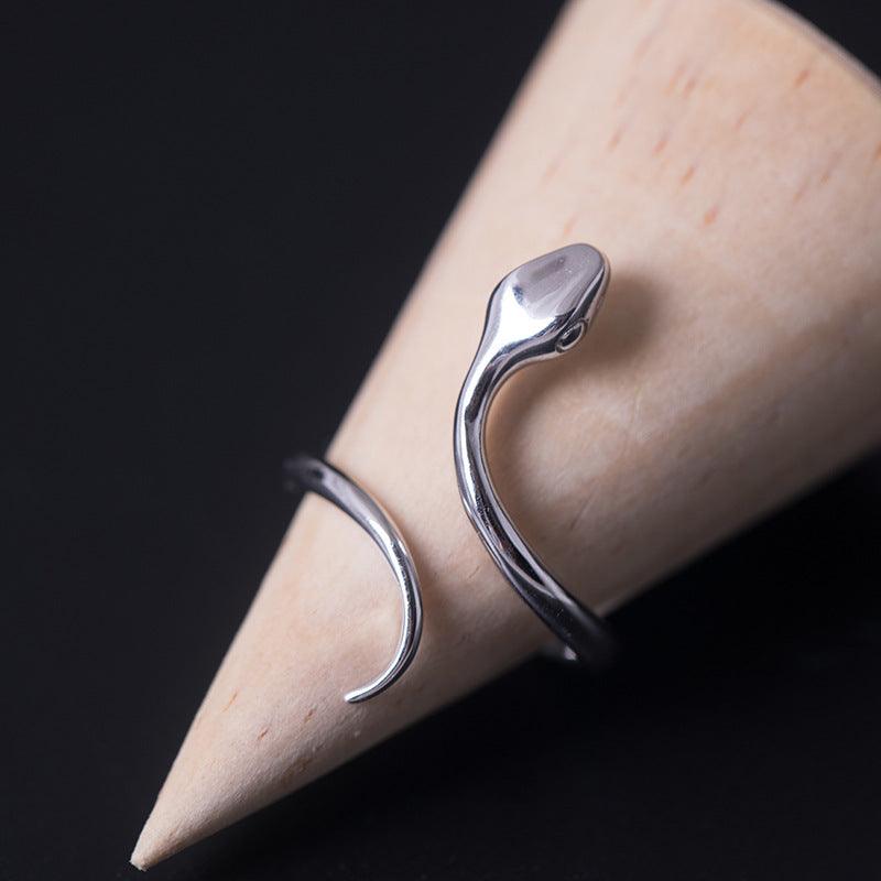 925 Sterling Silver Snake Rings For Women Creative Design Lady Fashion Jewelry - melvincucci