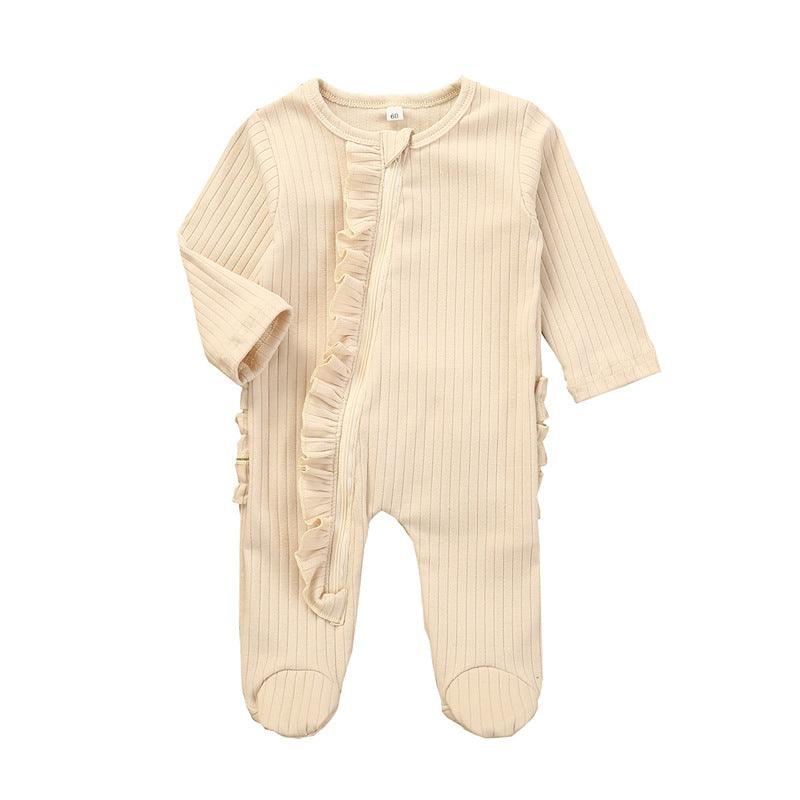 Baby Rompers  Autumn Winter Boys Girls Long Sleeve Jumpsuit Romper Toddler Baby Solid Clothes Bebes Romper - melvincucci