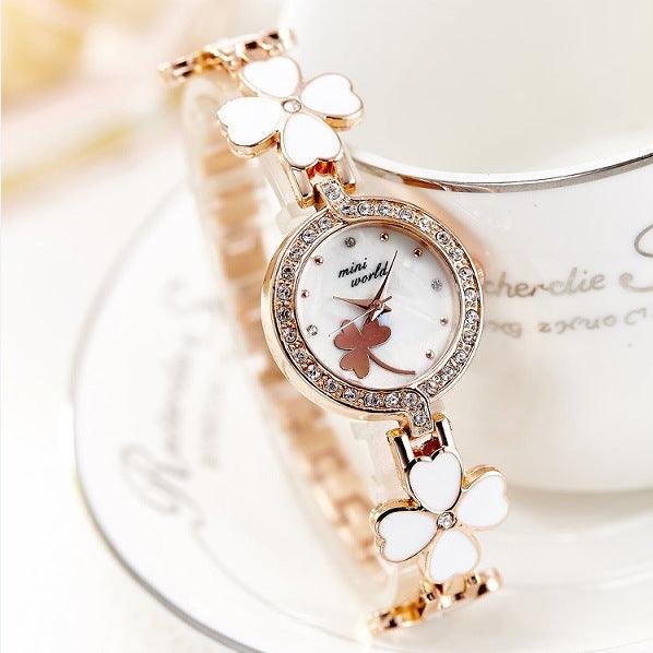 Fashion casual diamond inlaid Quartz Bracelet Watch - melvincucci