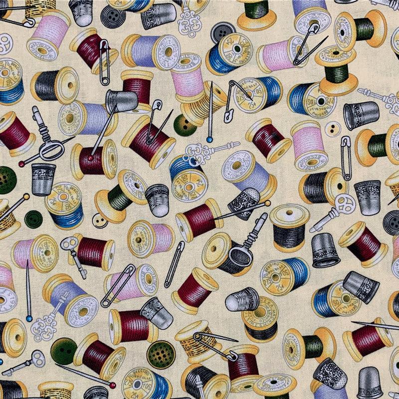 Plain Cotton Fabric Needle Thread Printing Fabric Handmade DIY - melvincucci