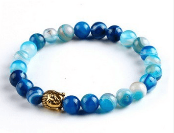 AliExpress explosions Europe and the United States fashion lava rock natural stone Buddha head Golden Buddha men and women bracelet wholesale - melvincucci