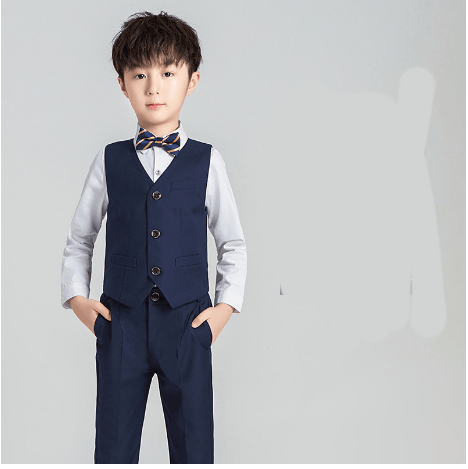 Children's Suit Boys Solid Color Flower Girl Dress  Catwalk Performance Clothing - melvincucci