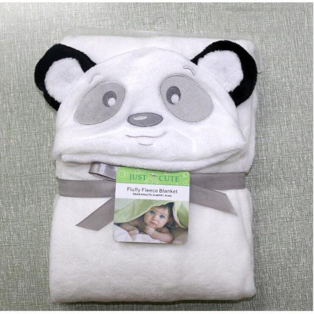 Baby fleece bath towel hooded towels bathrobe - melvincucci