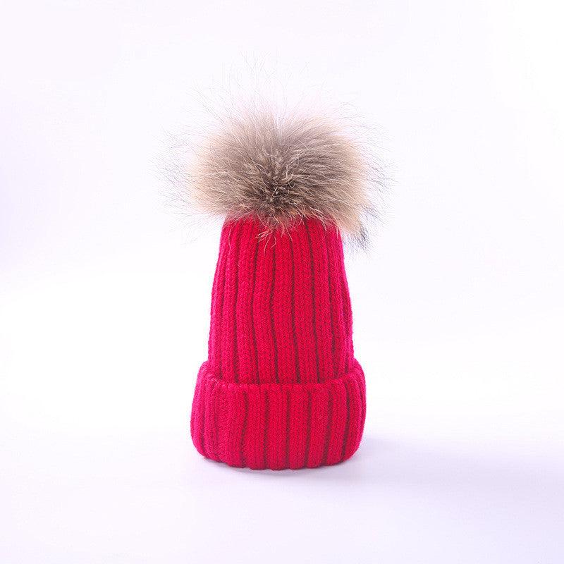 Autumn and winter new scorpion hair ball children's wool hat - melvincucci