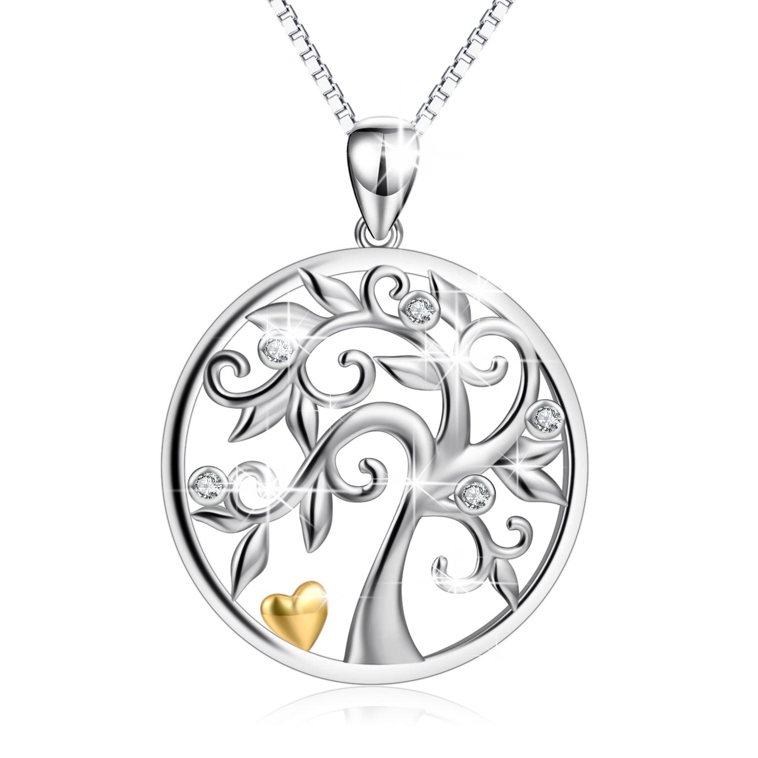 Hollow Out Life Tree Pendant 925 Silver Necklace - melvincucci