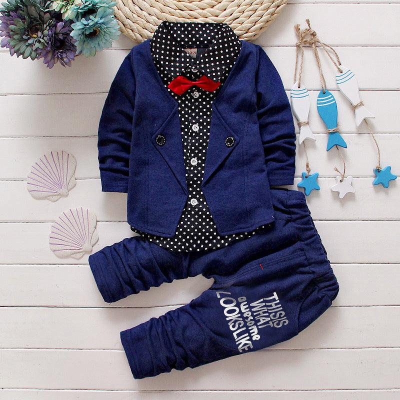 Children's Children's Suit Bow tie Sweater Small Trousers - melvincucci