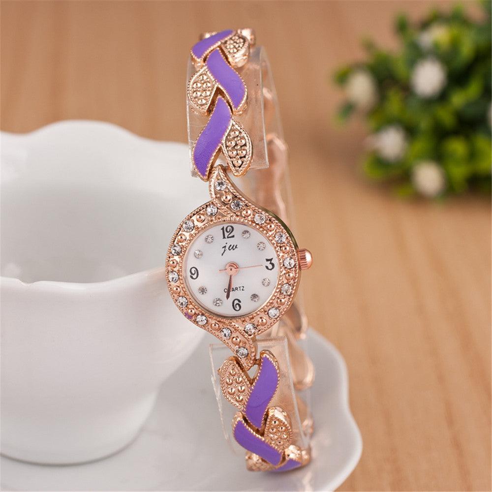 Leaf bracelet quartz wrist watch - melvincucci