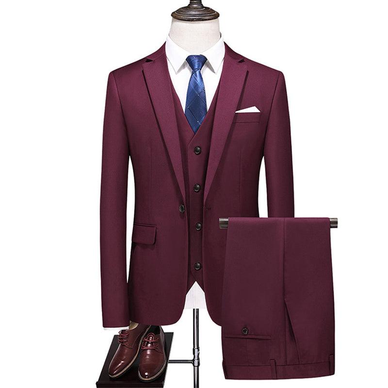 Three-piece suit solid color - melvincucci