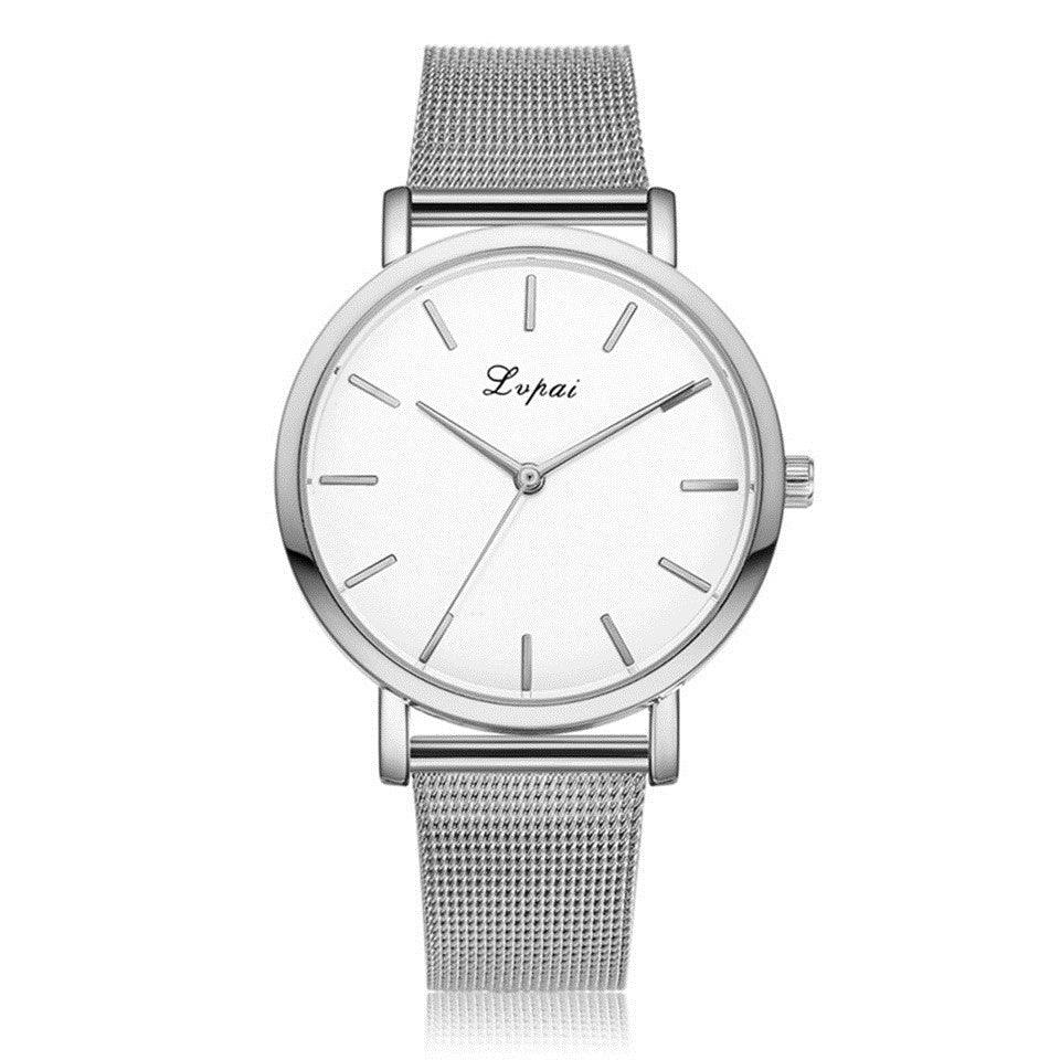 Vansvar fashion brand silver and gold mesh band creative marble wristwatch casual women quartz watches gift relogio feminino - melvincucci