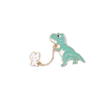Rabbit dinosaur brooch cute badge - melvincucci