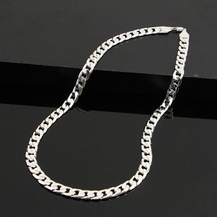 European and American hot selling men's flat side NK necklaces have a large chain of personality and fast selling of cross border E-commerce - melvincucci