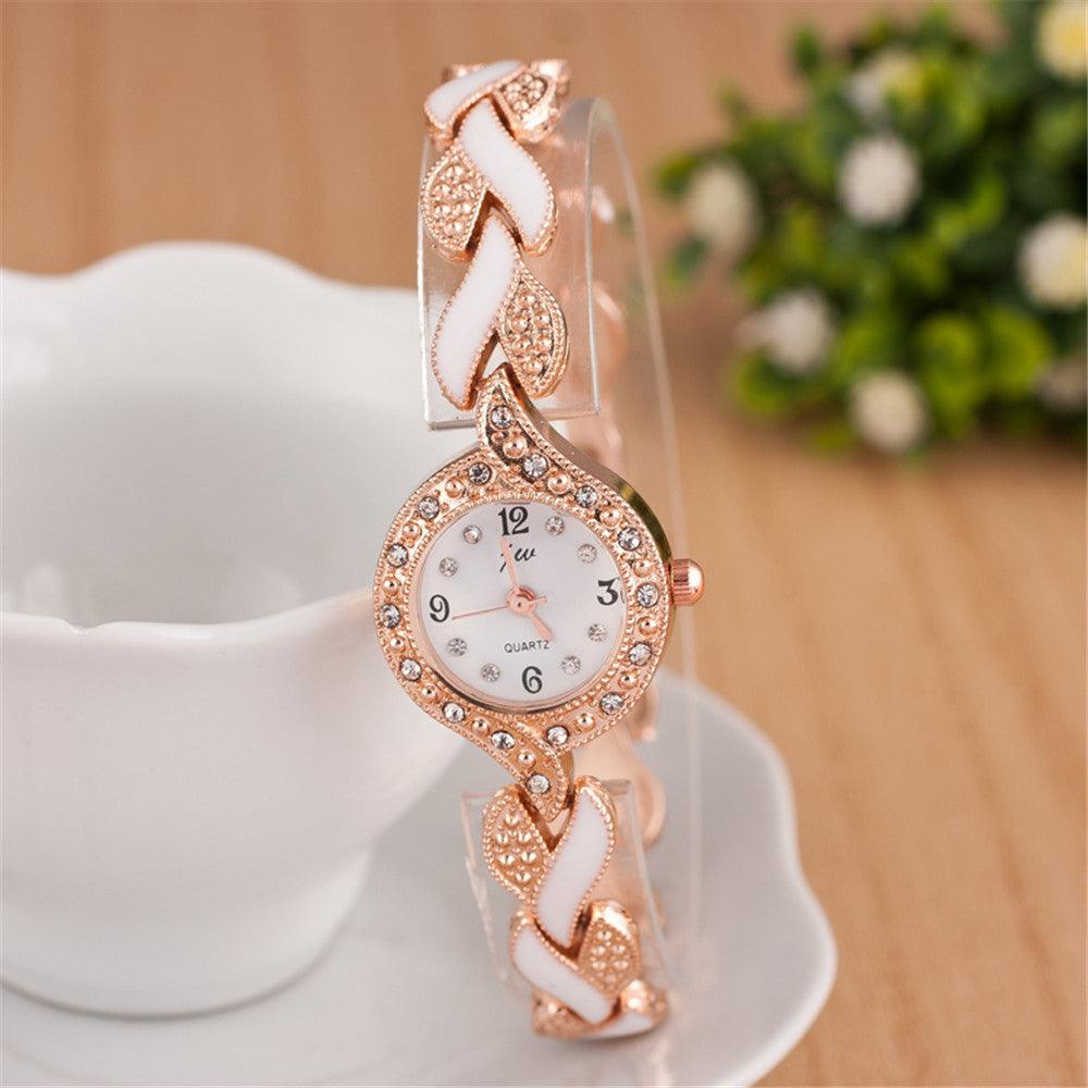 Leaf bracelet quartz wrist watch - melvincucci